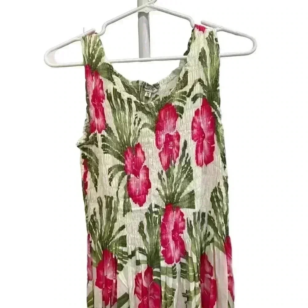 - Coconut Moon Floral Maxi Dress, A Hilo Hattie Brand, One Size Pre-Owned - Picture 2 of 5